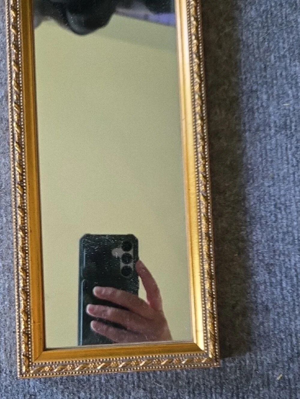 Gold Ornate Wall Mirror with Sketch Of John The Babtist